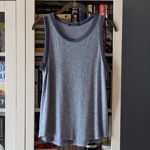 Textured Blue Knit Tank Top // Pink Clover // Size M